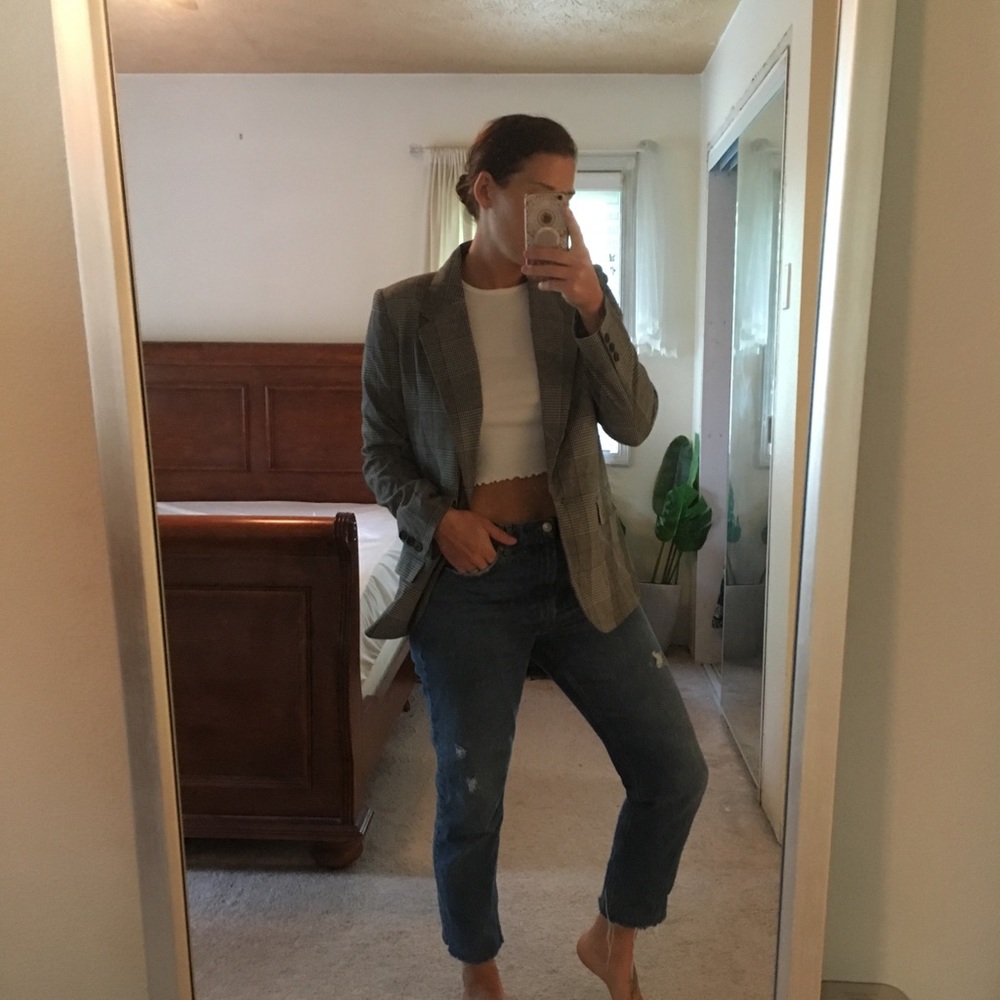 Checked blazer